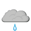 Nublado, chuva leve